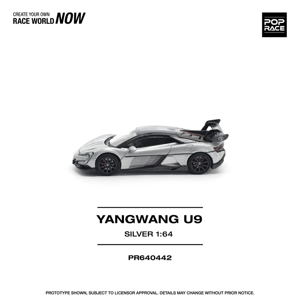 POP RACE 1:64 Yangwang U9 - Plata  PR640442