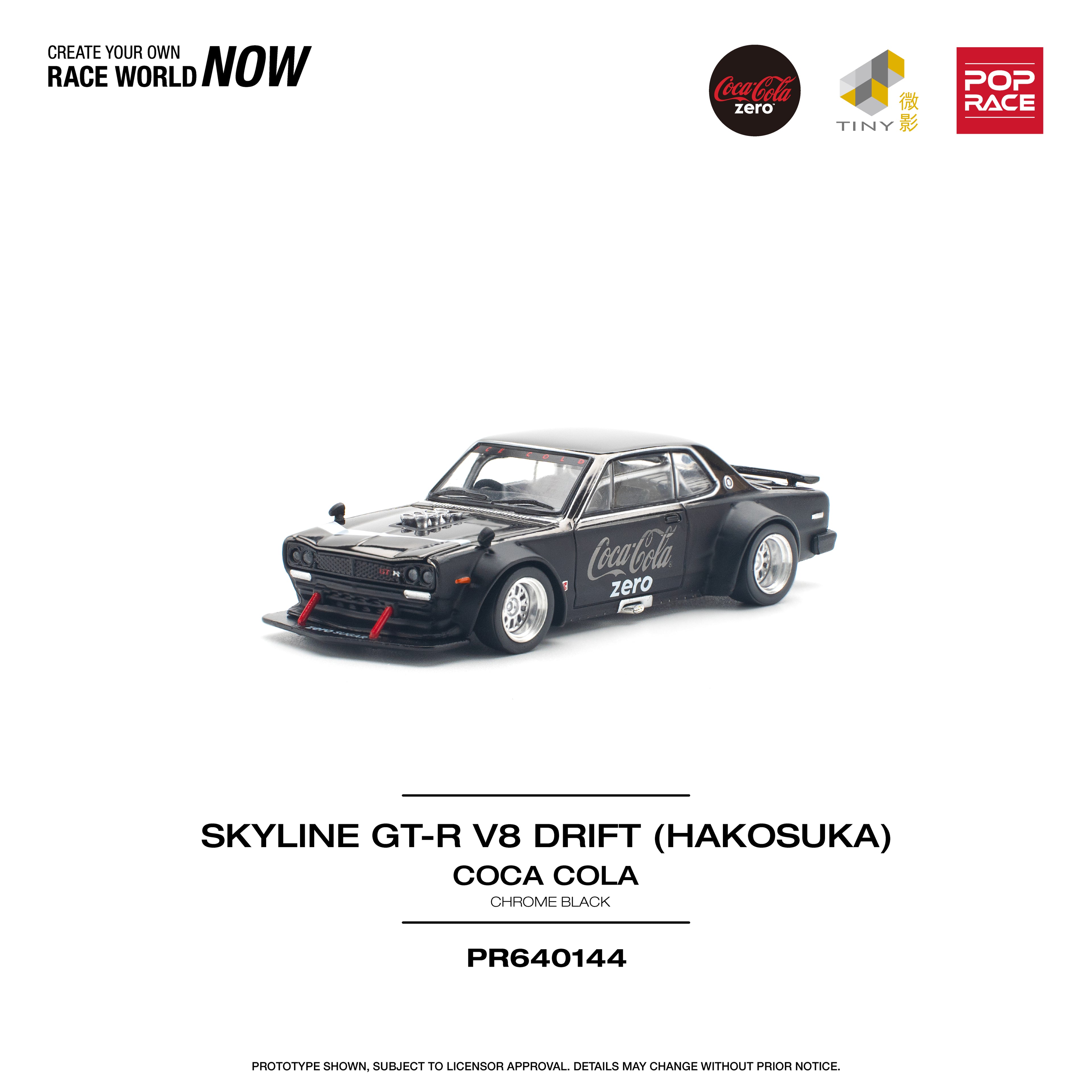 SKYLINE GT-R V8 DRIFT HAKOSUKA COCA COLA 1/64