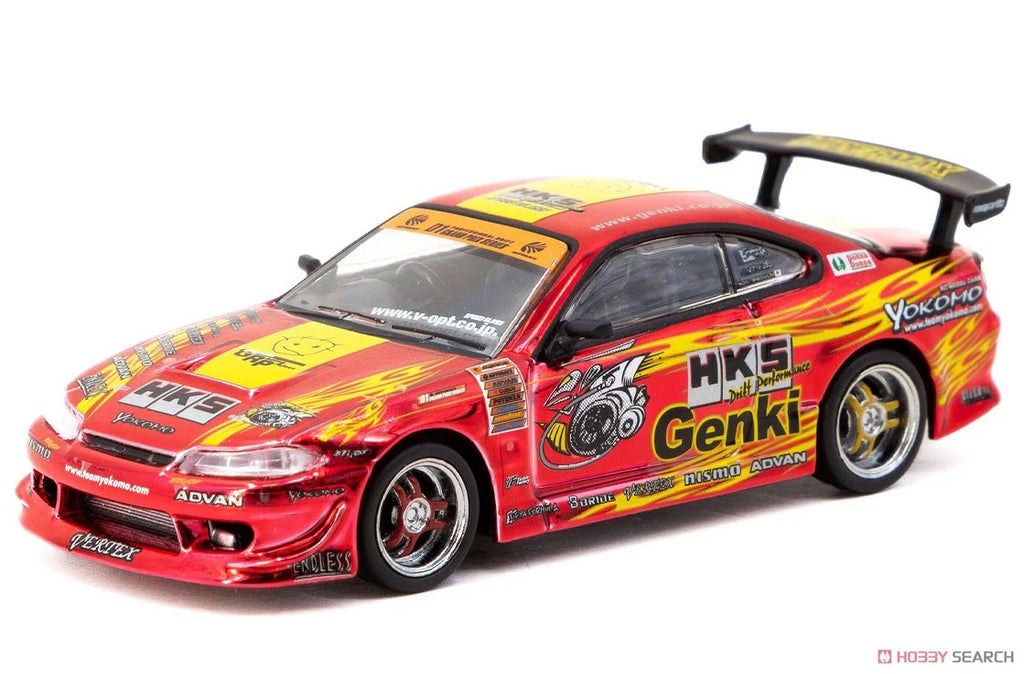 Tarmac Works HKS Hiper Silvia RS-2 Red Chrome Special Edition