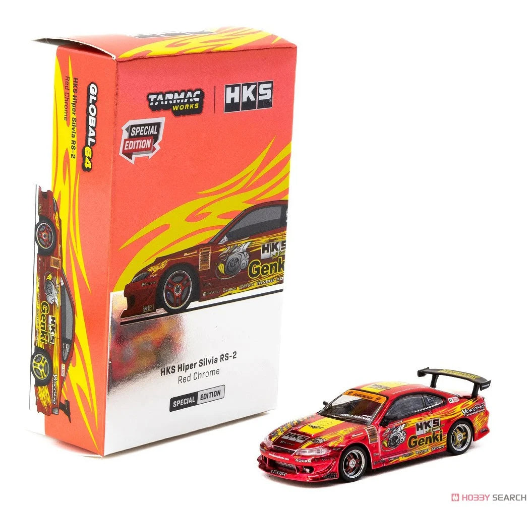 Tarmac Works HKS Hiper Silvia RS-2 Red Chrome Special Edition
