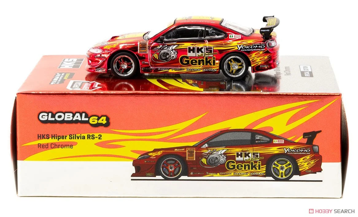 Tarmac Works HKS Hiper Silvia RS-2 Red Chrome Special Edition