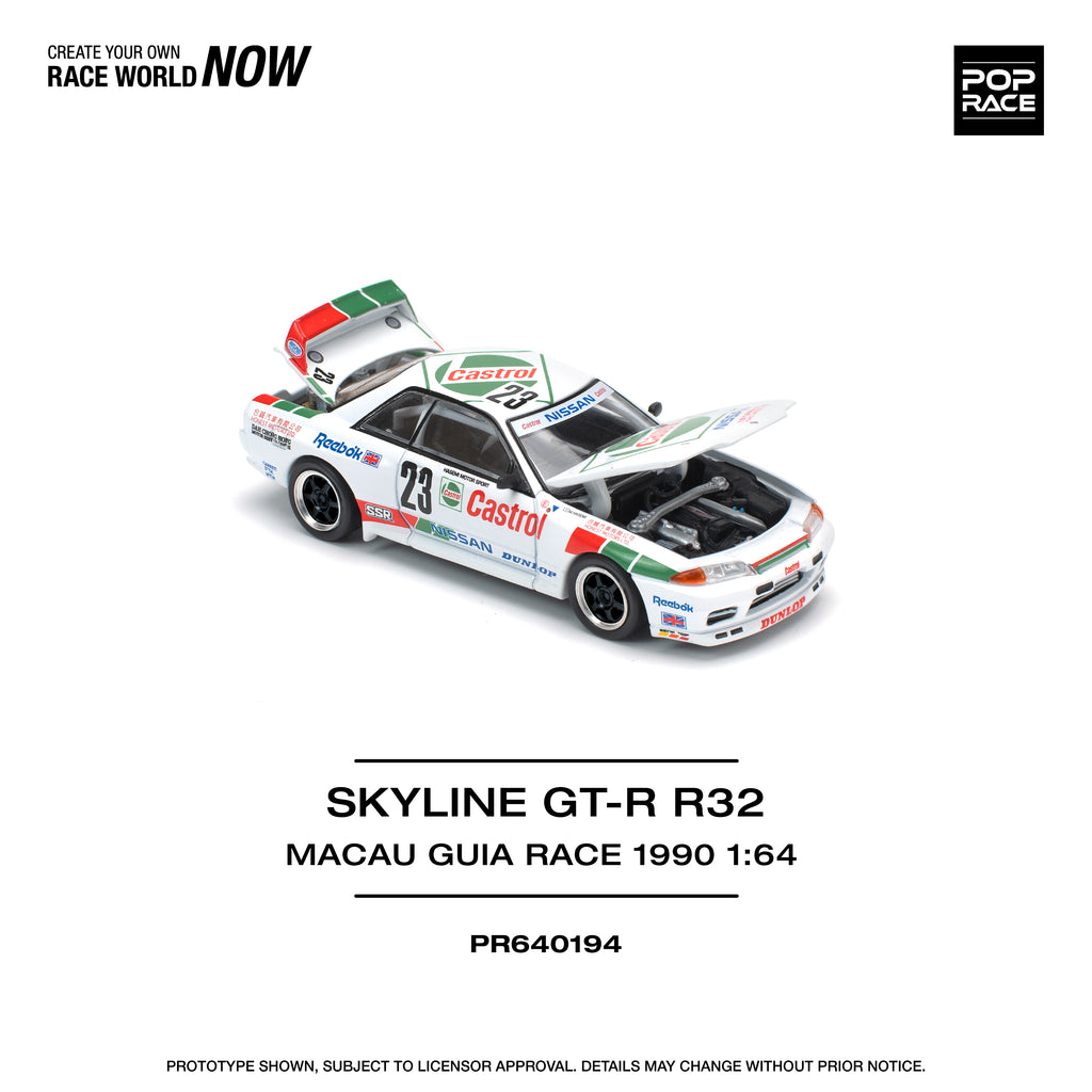POP RACE 1/64 GT-R R32 MACAU GUIA RACE 1990 WINNER
