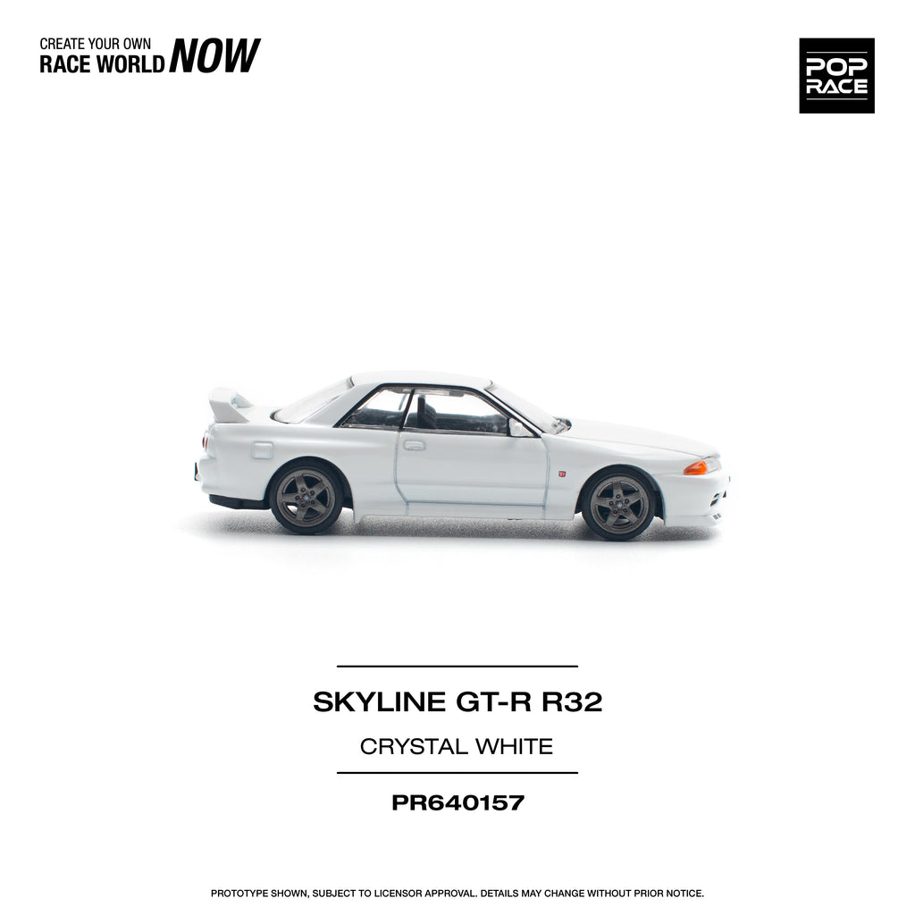 POP RACE SKYLINE GT-R R32 CRISTAL WHITE