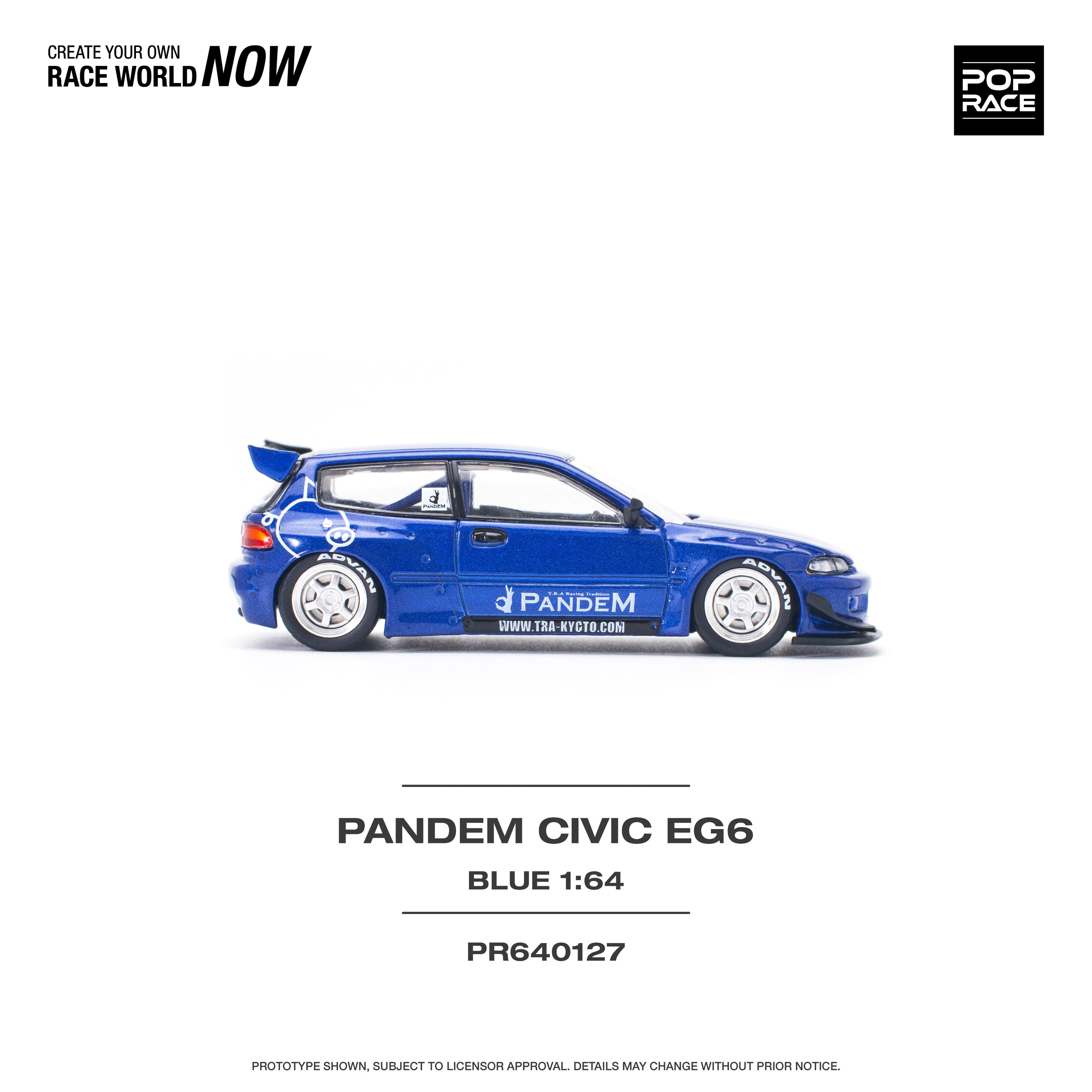 POP RACE PANDEM CIVIC EG6 AZUL