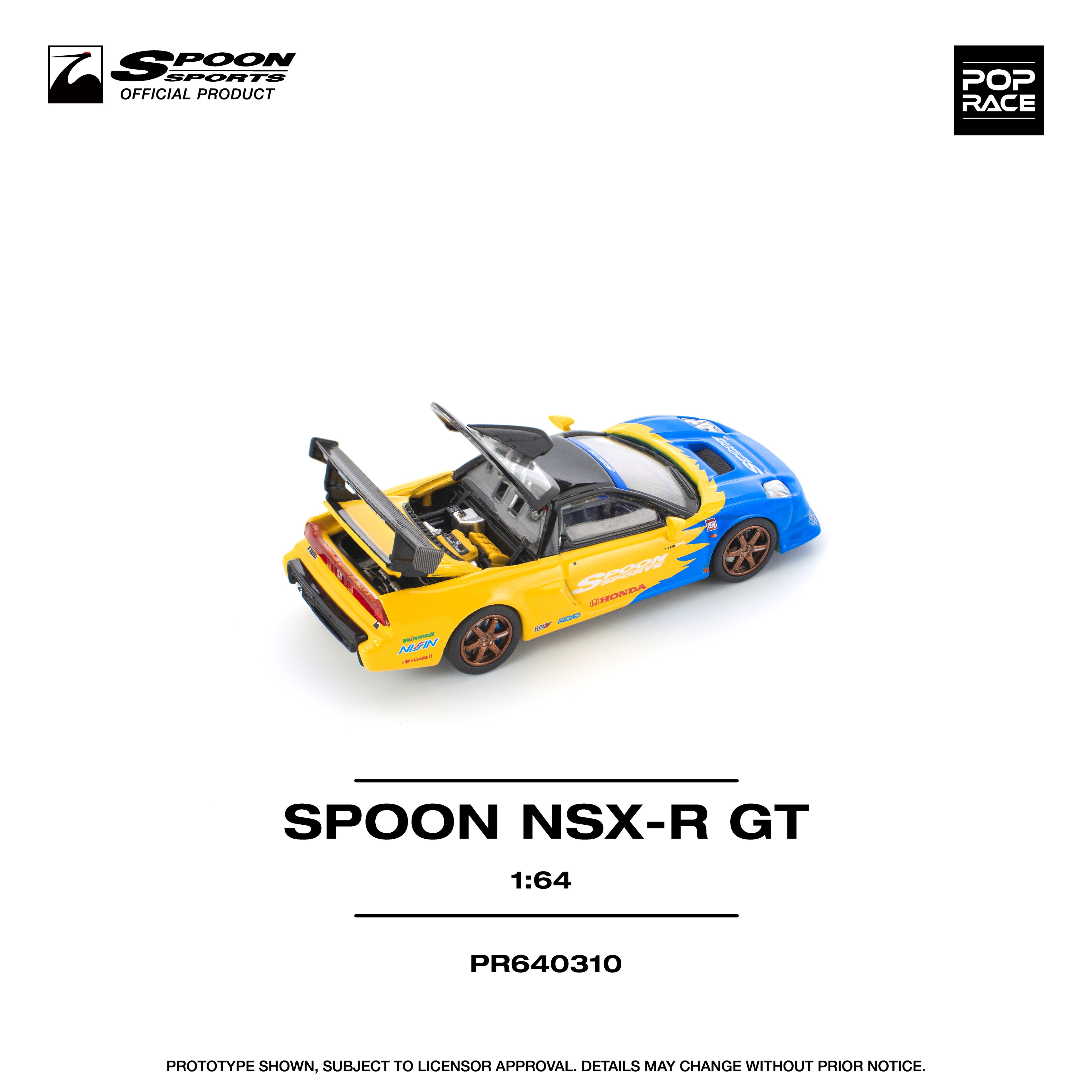 POP RACE 1/64 SPOON SPORTS NSX-R GT NA2