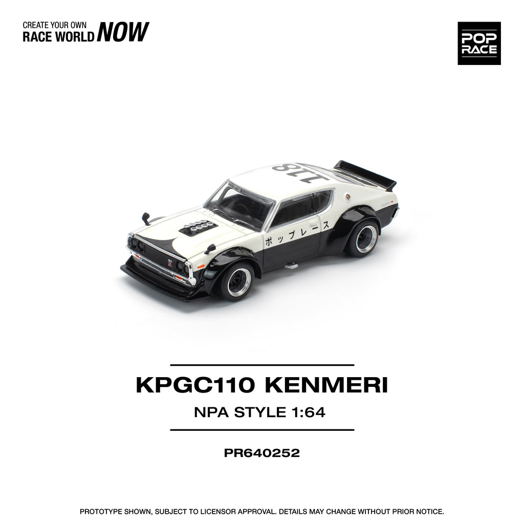 POP RACE 1/64 SKYLINE GT-R V8 DRIFT KENMERI NPA STYLE
