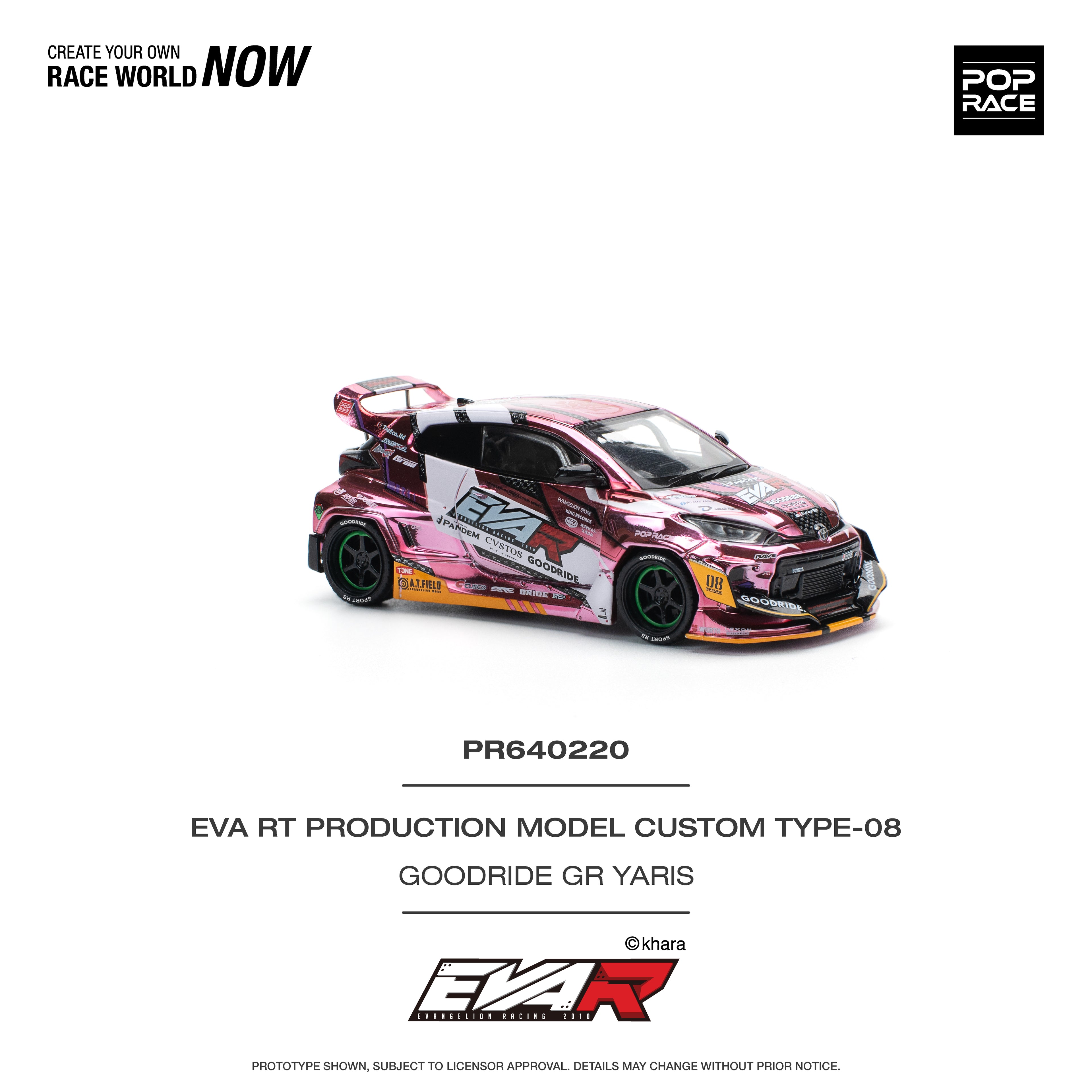 POP RACE 1/64 EVA RT PRODUCTION MODEL CUSTOM TYPE-08 GOODRIDE GR YARIS