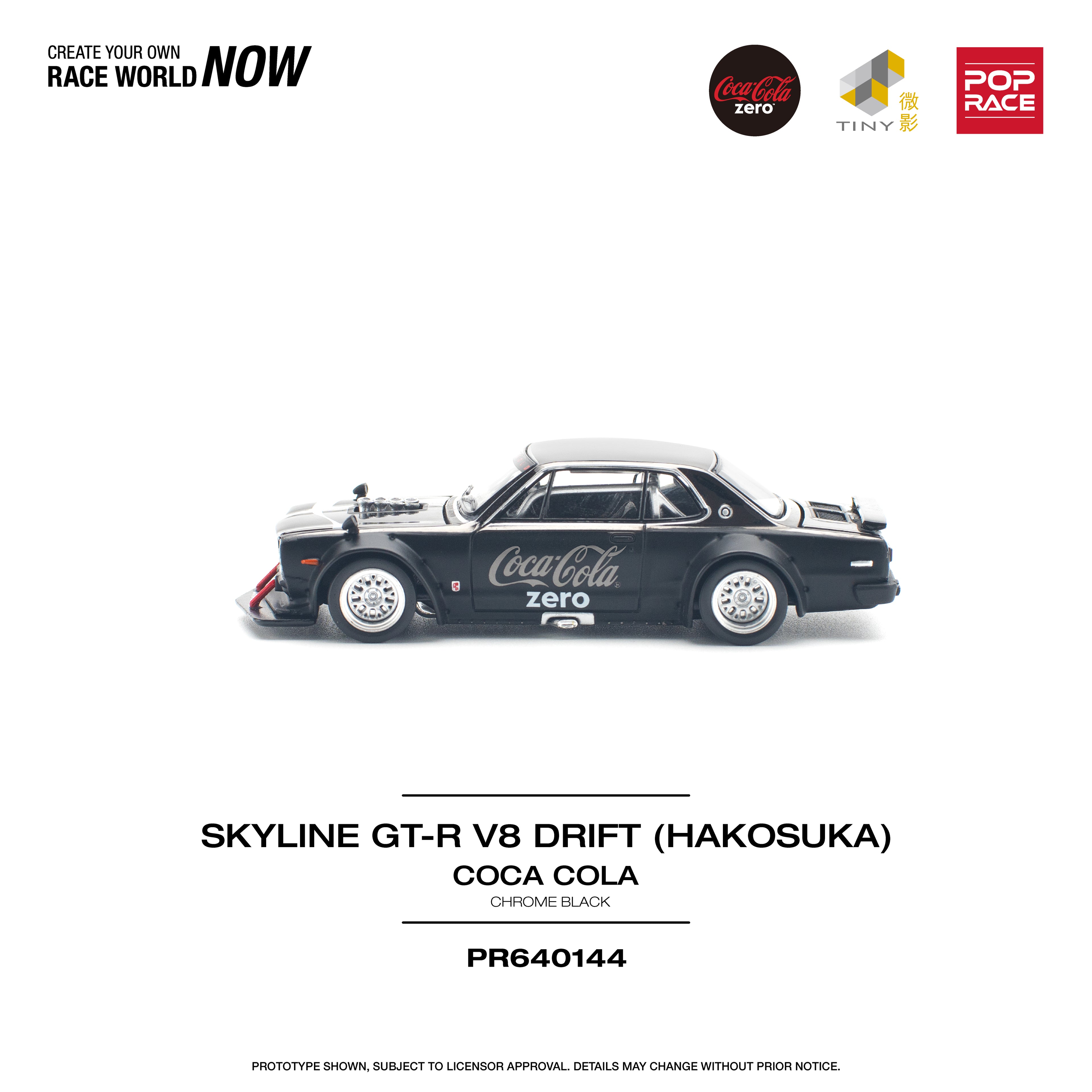 SKYLINE GT-R V8 DRIFT HAKOSUKA COCA COLA 1/64
