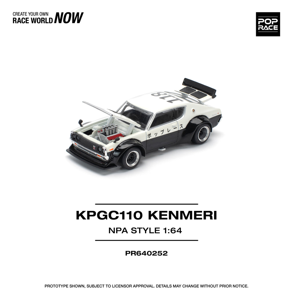POP RACE 1/64 SKYLINE GT-R V8 DRIFT KENMERI NPA STYLE