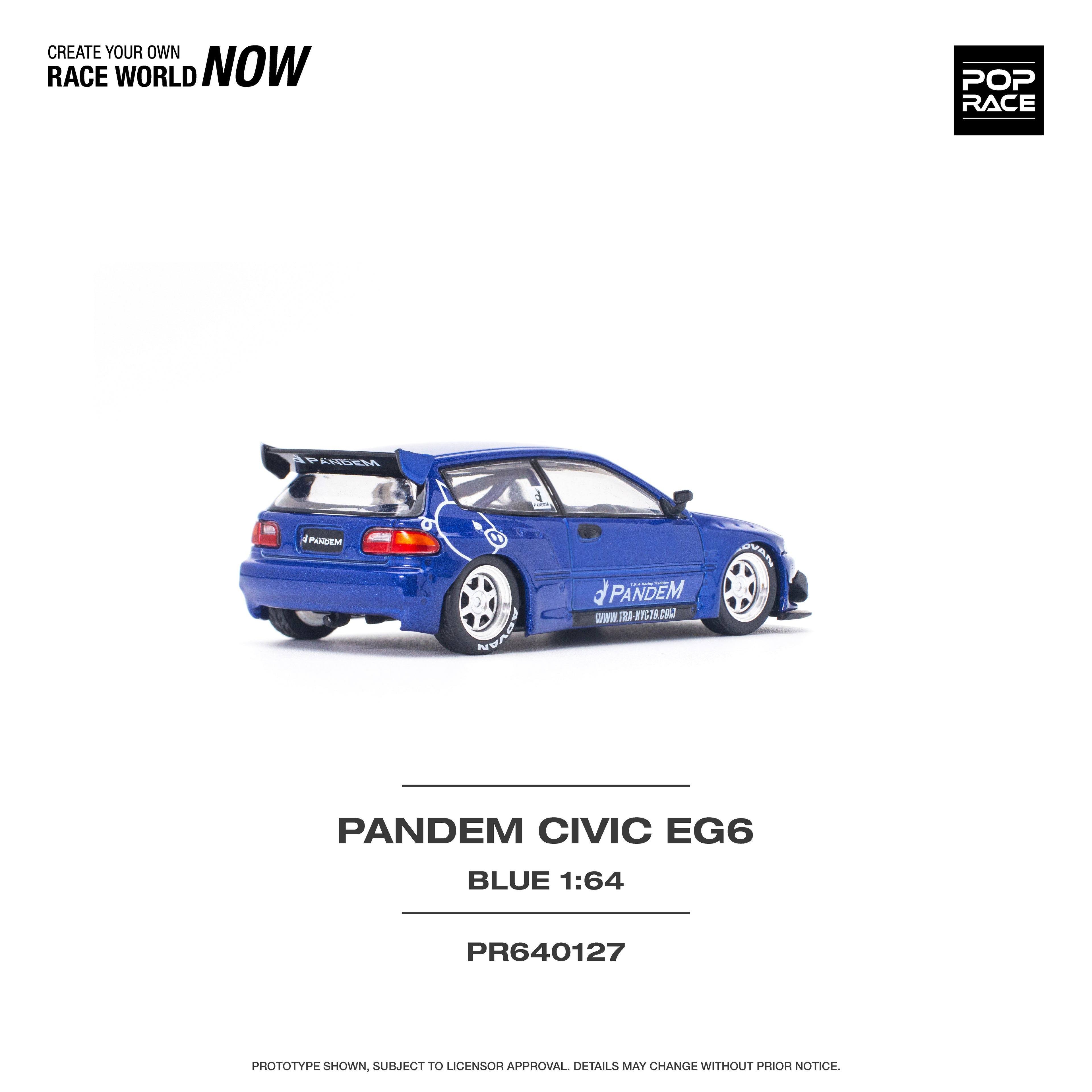 POP RACE PANDEM CIVIC EG6 AZUL
