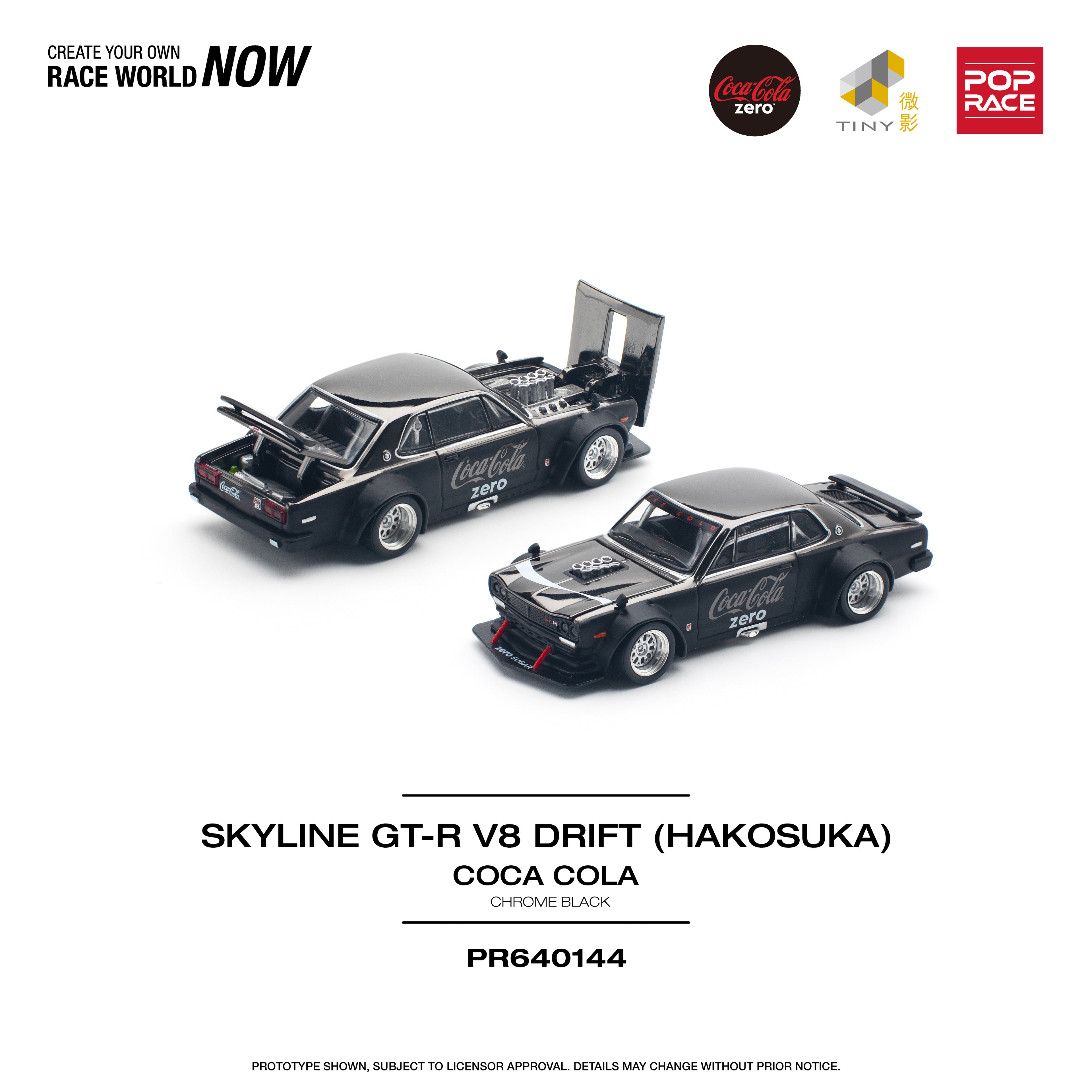 SKYLINE GT-R V8 DRIFT HAKOSUKA COCA COLA 1/64