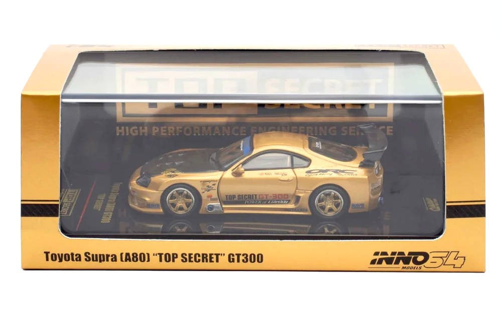 nno64 1:64 Toyota Supra (A80) GT300 "Top Secret" Gold Metallic IN64-A80TS-GOLD