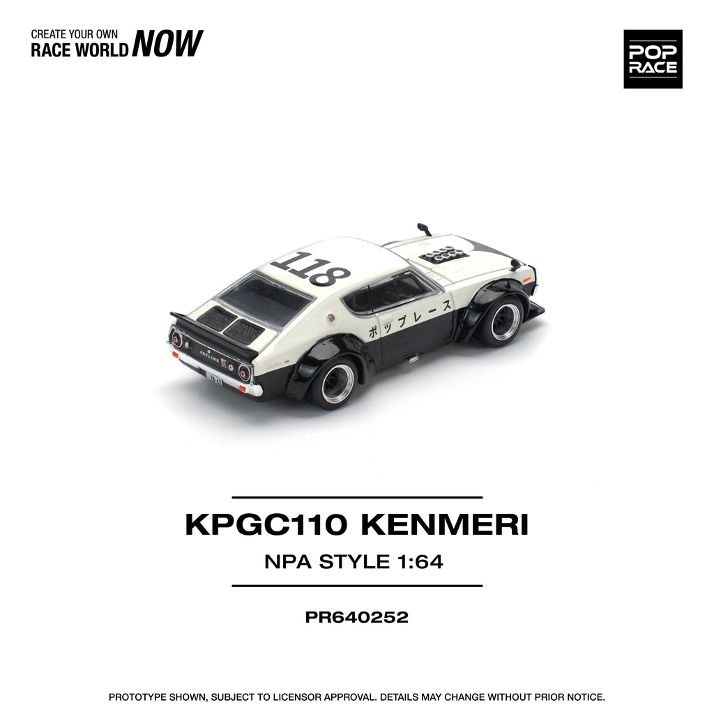 POP RACE 1/64 SKYLINE GT-R V8 DRIFT KENMERI NPA STYLE