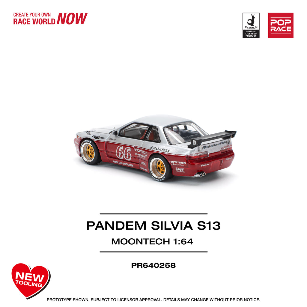 POP RACE 1/64 PANDEM SILVIA S13 MOONTECH RED