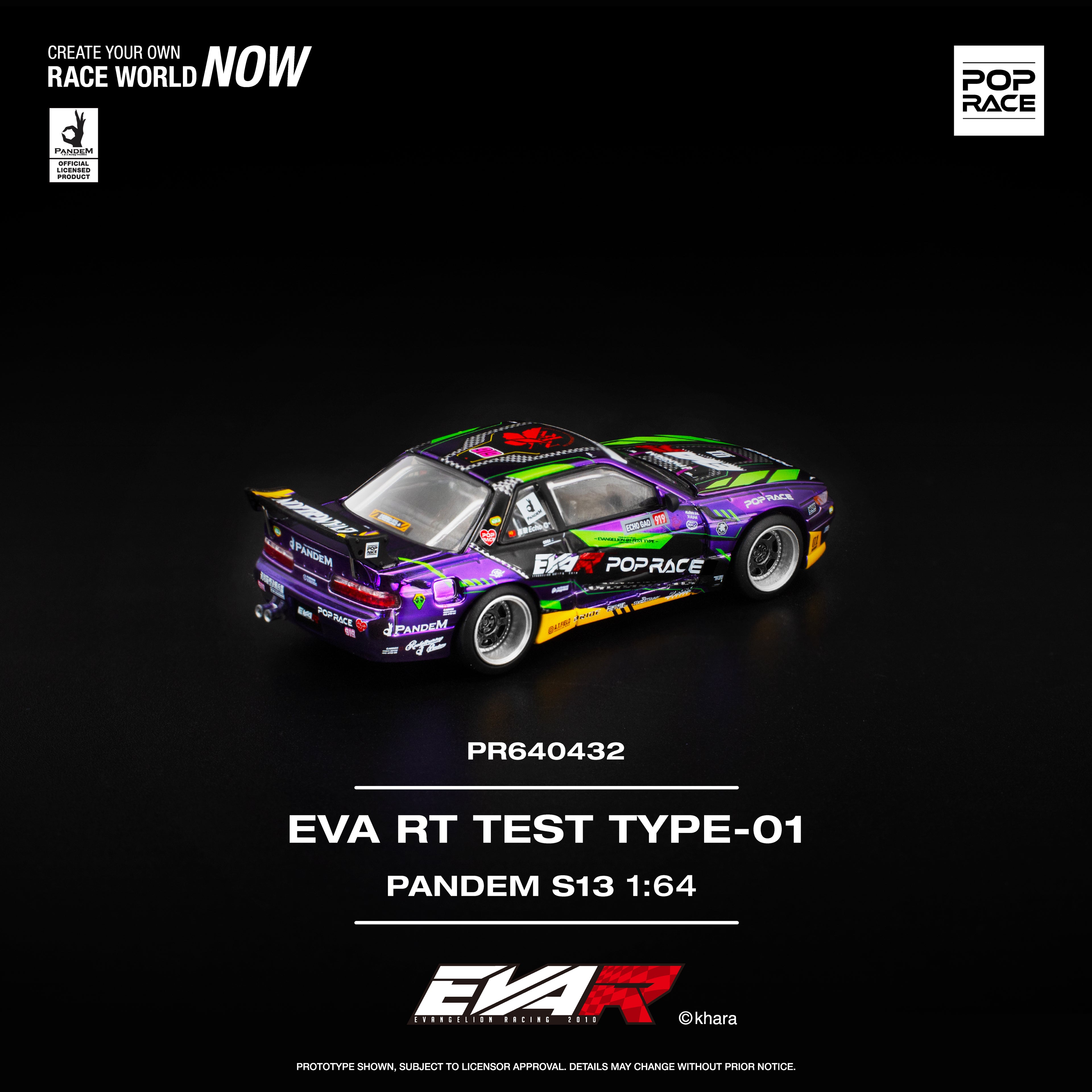 Pop Race 1:64 PANDEM S13 EVA RT TEST TYPE-01 PR640432