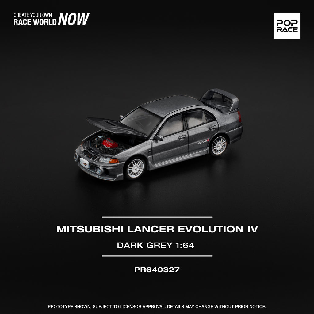 POP RACE MITSUBISHI LANCER EVOLUTION IV GRIS OSCURO PR640327