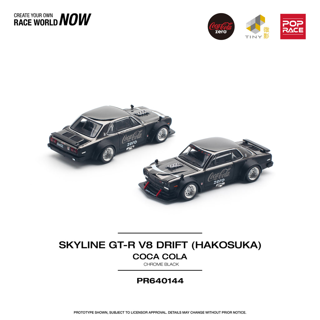 SKYLINE GT-R V8 DRIFT HAKOSUKA COCA COLA 1/64