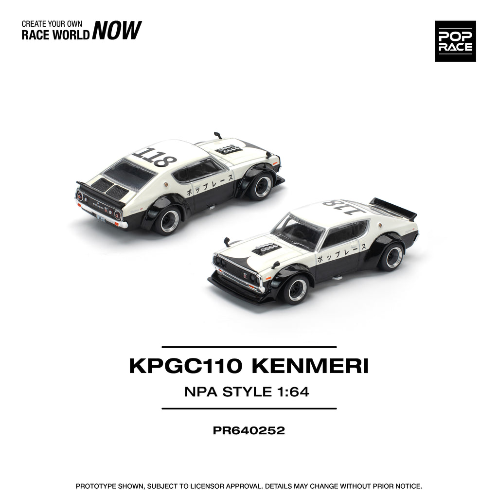 POP RACE 1/64 SKYLINE GT-R V8 DRIFT KENMERI NPA STYLE