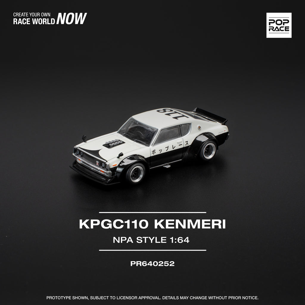 POP RACE 1/64 SKYLINE GT-R V8 DRIFT KENMERI NPA STYLE