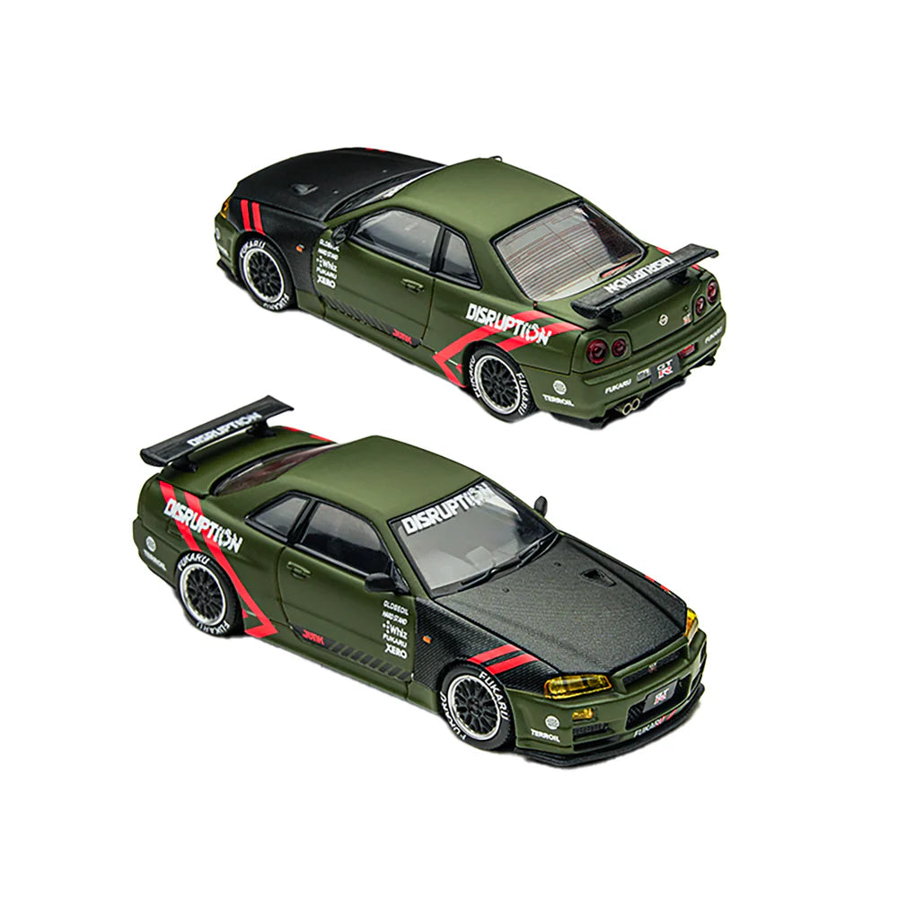 TIMEMICRO 1:64 Nissan Skyline GTR R34 Matte Green