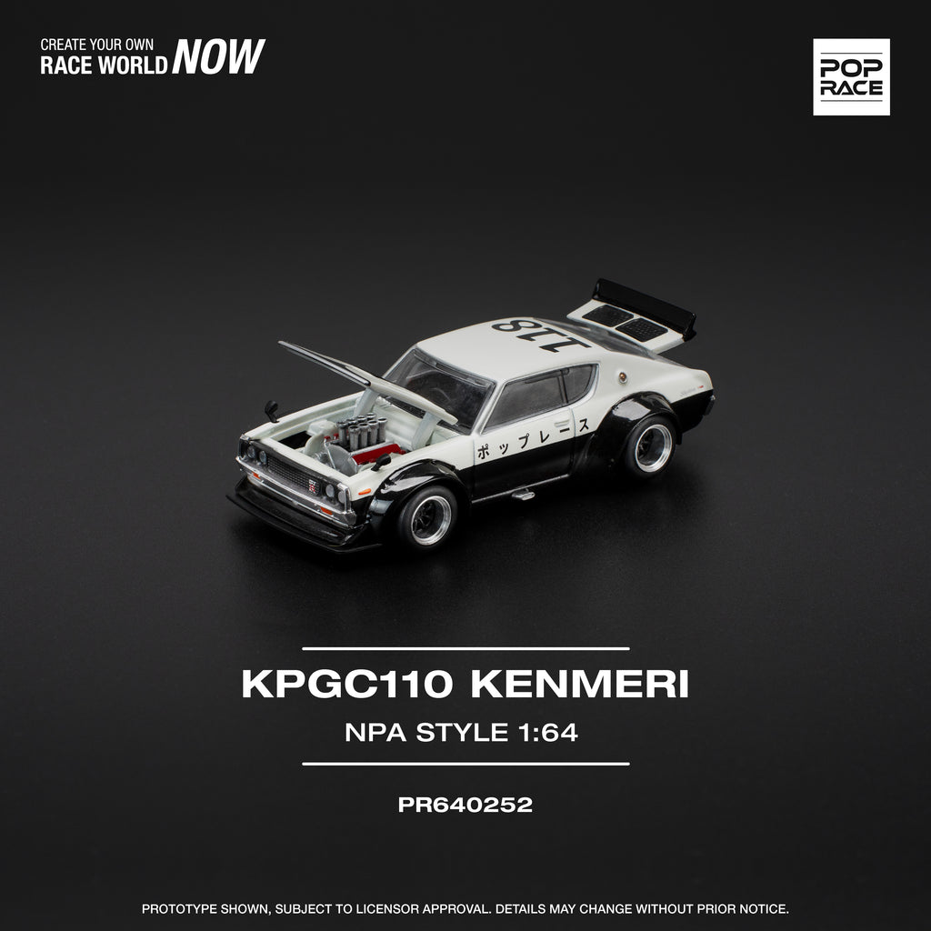 POP RACE 1/64 SKYLINE GT-R V8 DRIFT KENMERI NPA STYLE