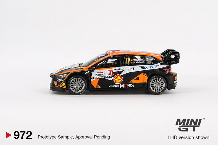 MINI GT 972 Hyundai i20 N Rally1 #11 Ganador de la Power Stage del Rally de Croacia 2023