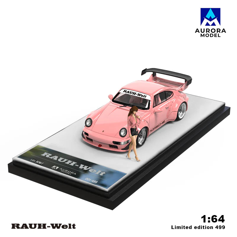 AURORA MODEL 1/64  PORSCHE RWB 964 CANDY PINK DOLL