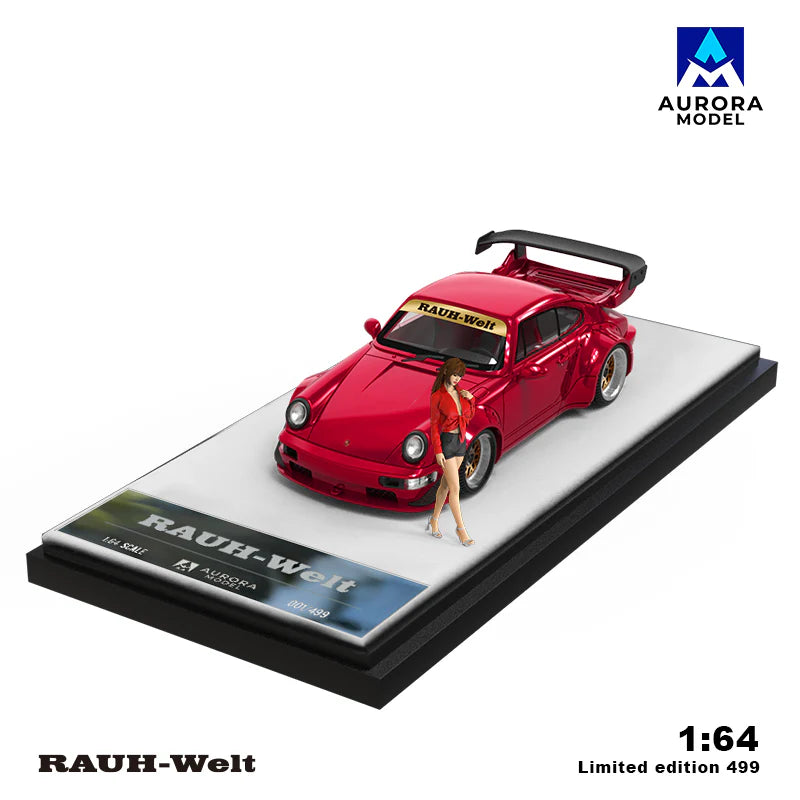 AURORA MODEL 1/64 PORSCHE RWB 964 METAL REDDOL