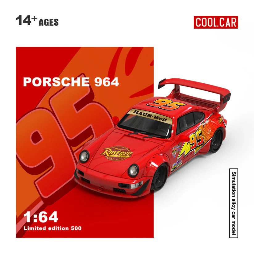 COOL CAR PORSCHE 964 LIGHTNING LIVERY 1/64