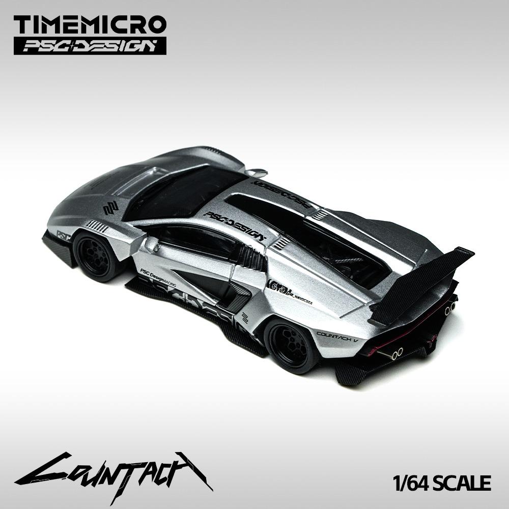 TimeMicro X PSC DESIGN 1:64 Lamborghini Countach “V” Ver. Silver