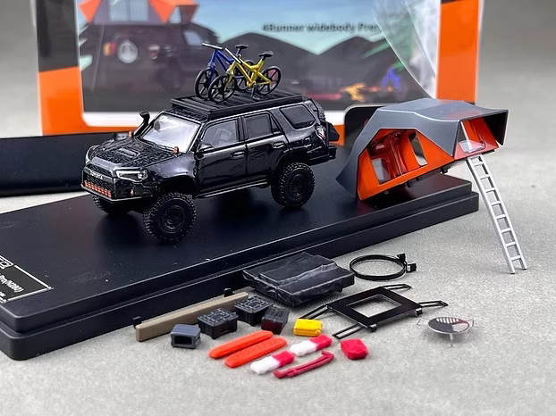 GCD TOYOTA 4RUNNER TRUCK PRERUNNER WITH CAMPER ACCESSORIES 1/64