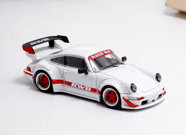 STAR MODEL PORSCHE RWB 964 WIDE BODY GT WHITE RED