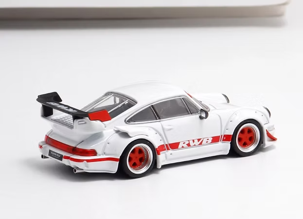 STAR MODEL PORSCHE RWB 964 WIDE BODY GT WHITE RED