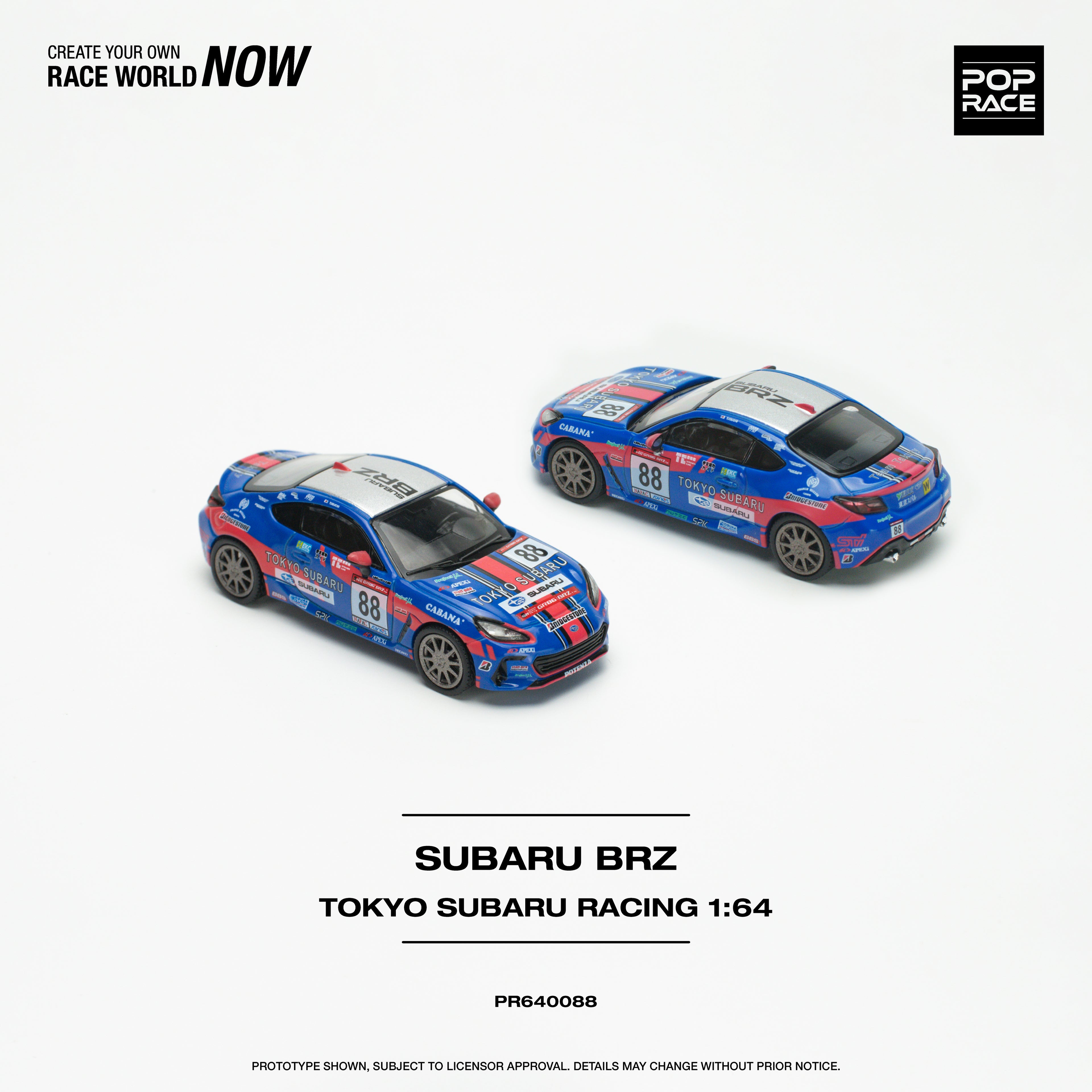 SUBARO BRZ TOKYIO SUBARU RACING 1/64