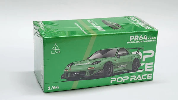 POP RACE MAZDA RX7 RE-AMEMIYA VERDE SGTVI EDICIÓN TAIWÁN PR640244 ~ 1/64
