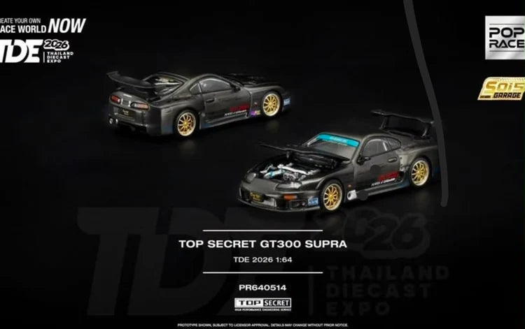 POP RACE #514 Toyota Supra GT300 Top Secret TDE Thailand Diecast Expo 2026.