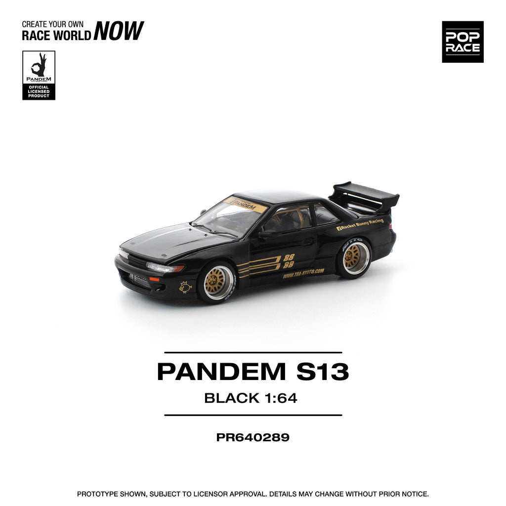 POP RACE 1/64 PANDEM S13 BLACK
