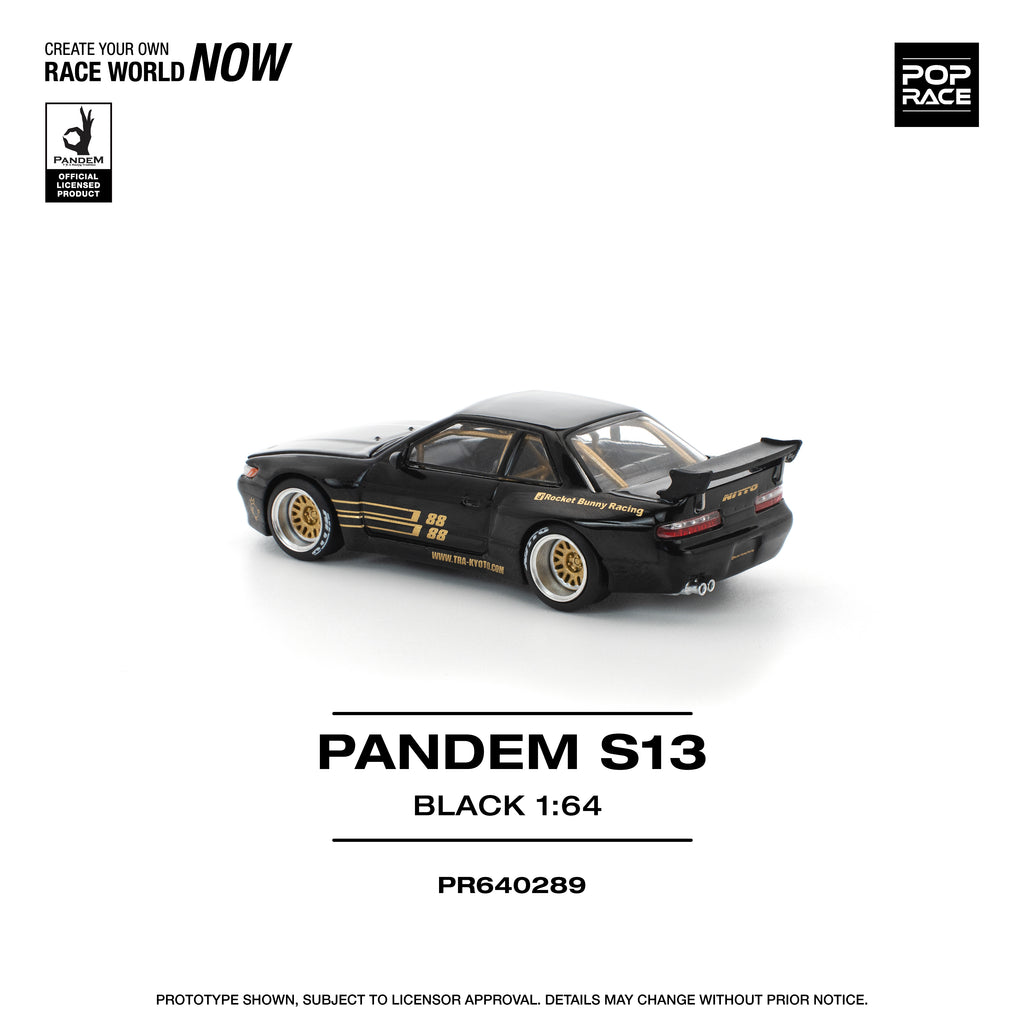 POP RACE 1/64 PANDEM S13 BLACK