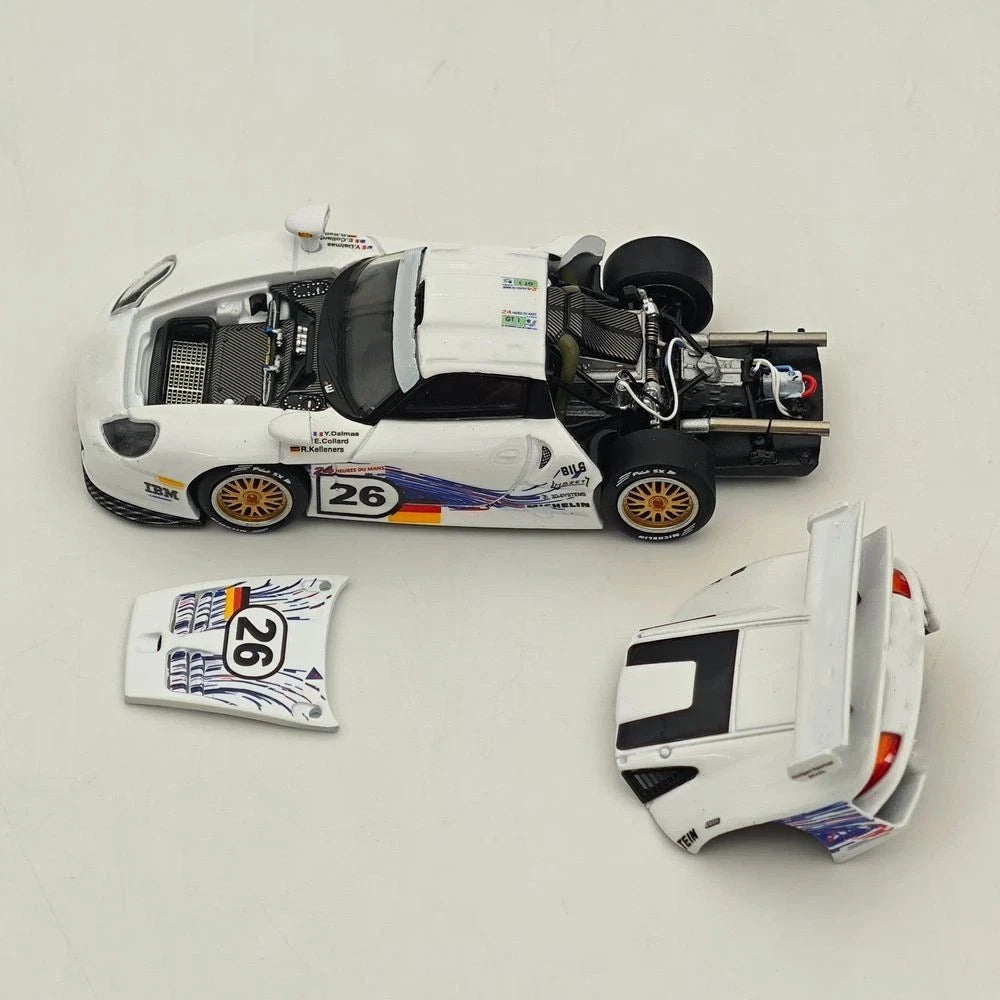 TRANSCEND MODEL 1/64 PORSCHE 911 24H LE MANS 1997 #26 BLANCO