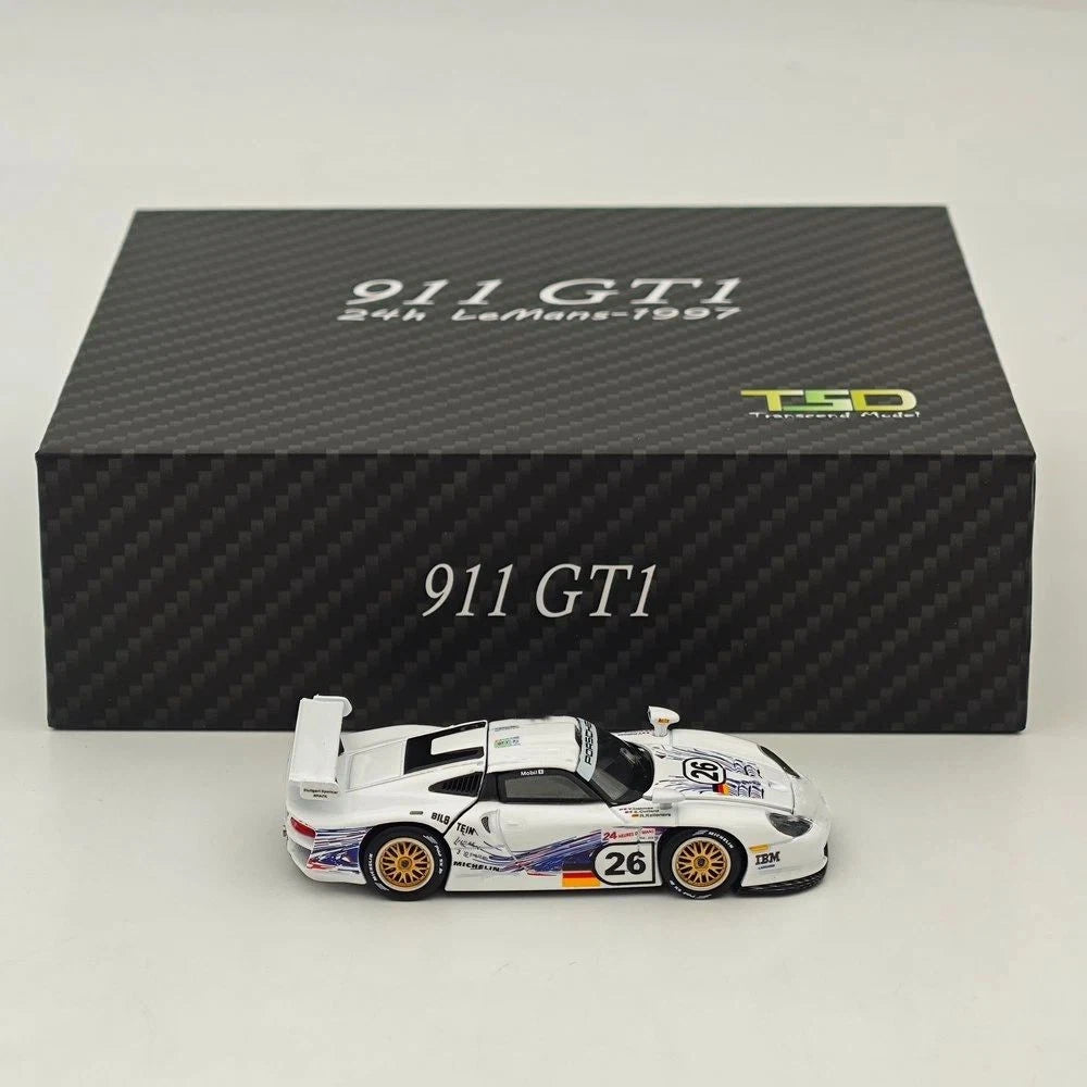 TRANSCEND MODEL 1/64 PORSCHE 911 24H LE MANS 1997 #26 BLANCO