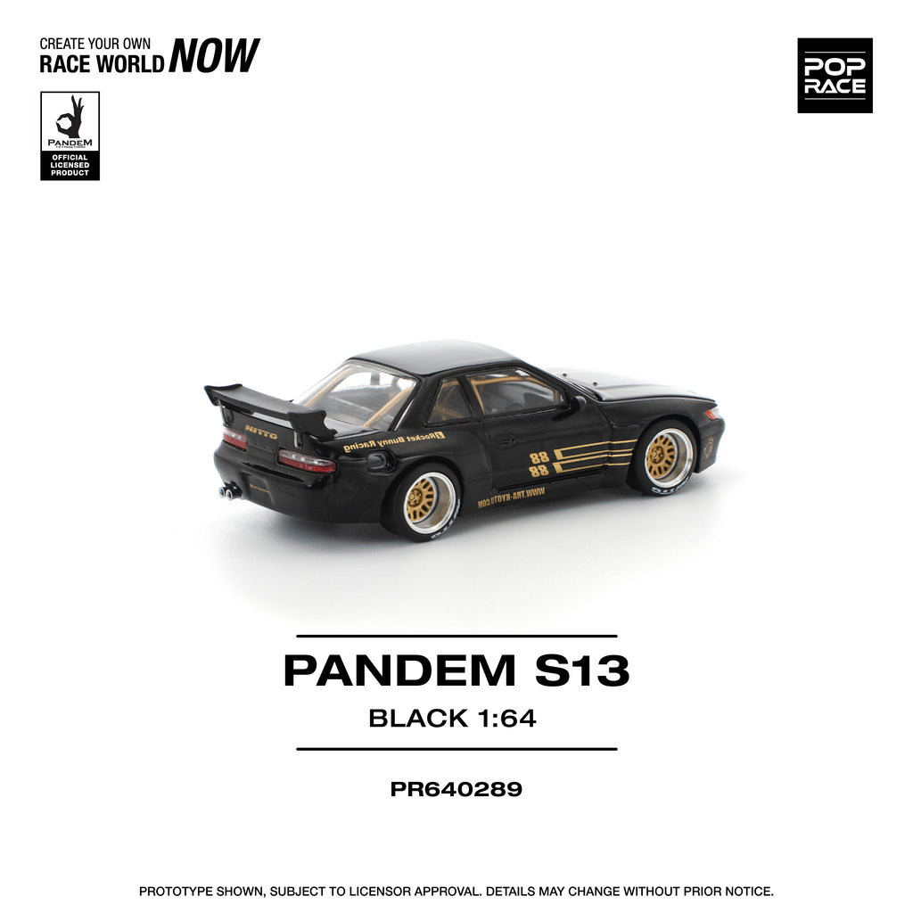 POP RACE 1/64 PANDEM S13 BLACK