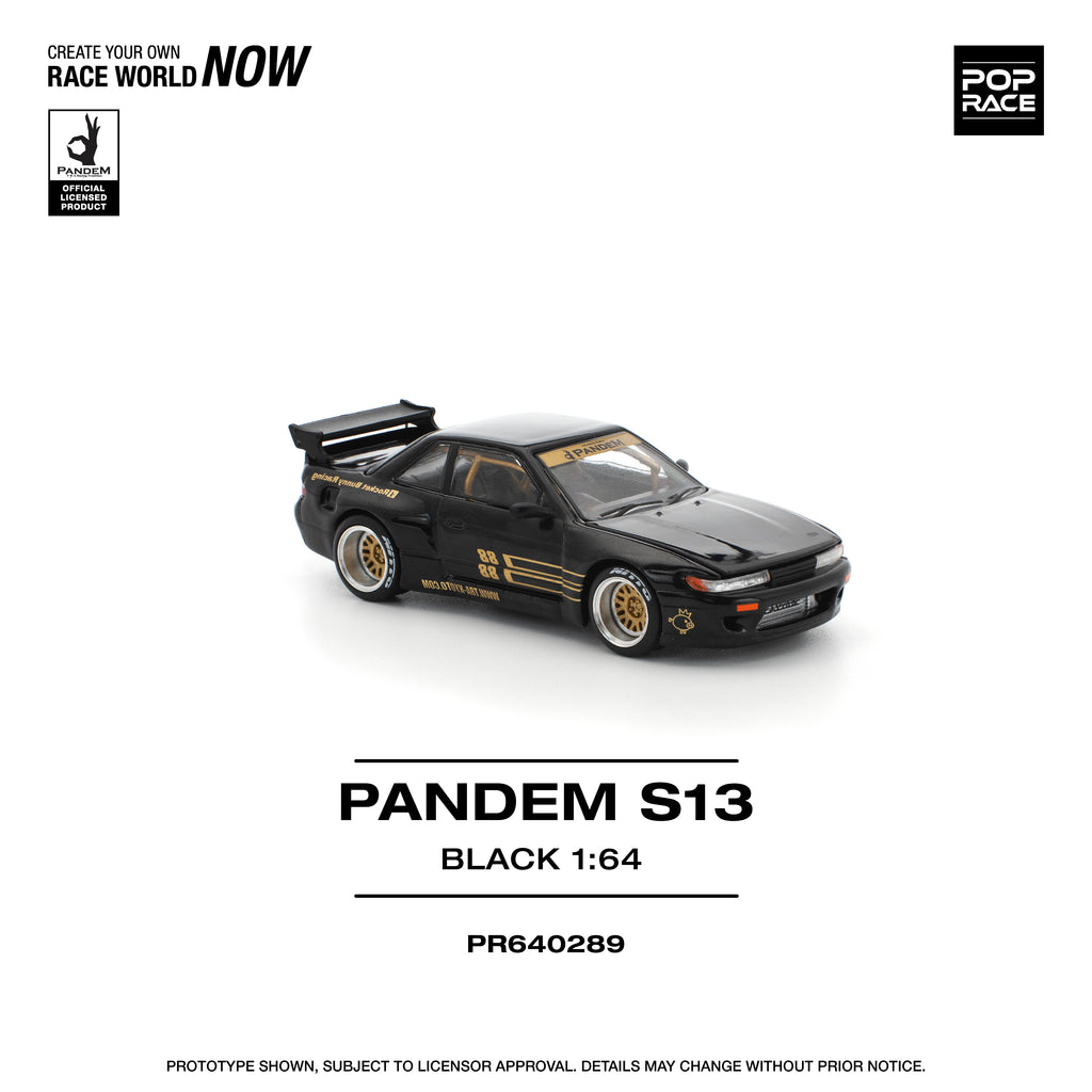 POP RACE 1/64 PANDEM S13 BLACK