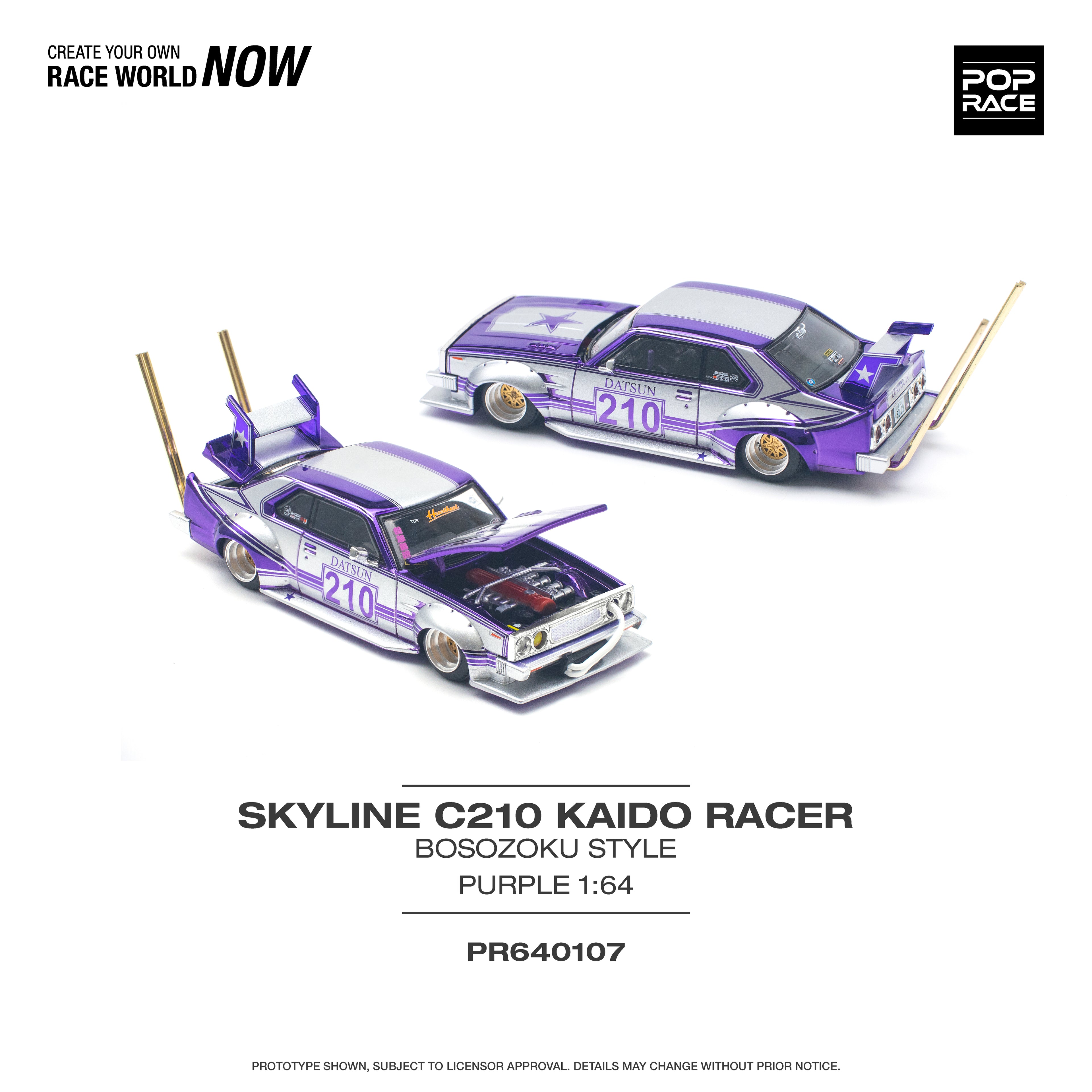 SKYLINE C210 KAIDO RACER BOSOZOKU STYLE PURPLE