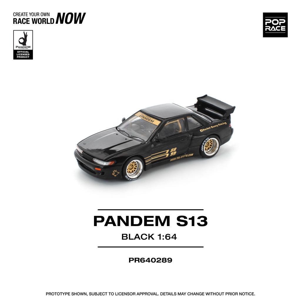 POP RACE 1/64 PANDEM S13 BLACK