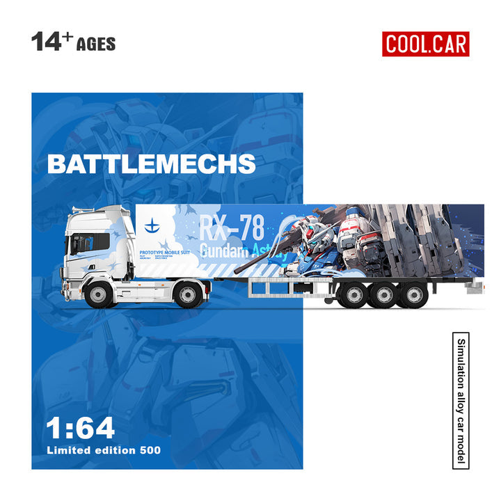 COOL CAR 1/64 Scania Container Truck -RX-78 Mecha