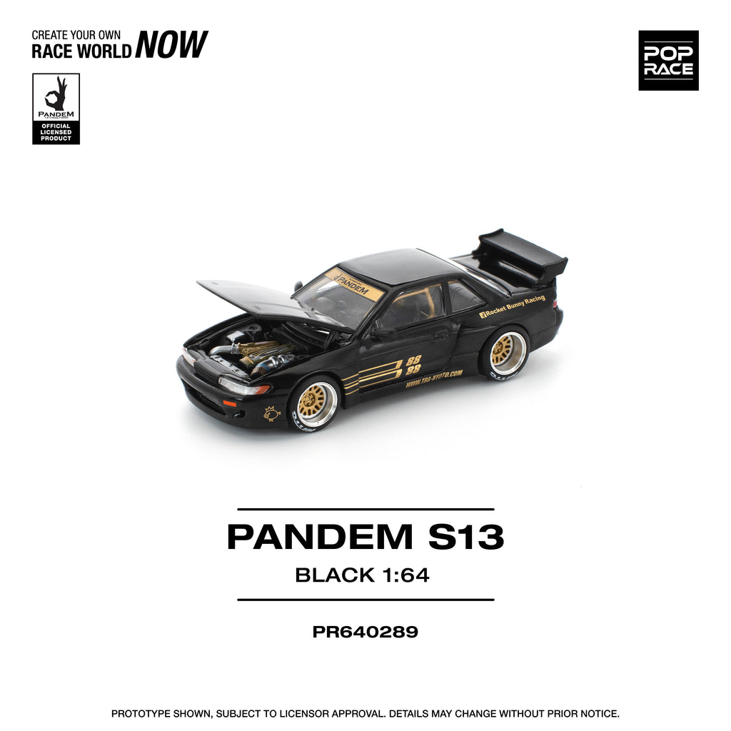 POP RACE 1/64 PANDEM S13 BLACK