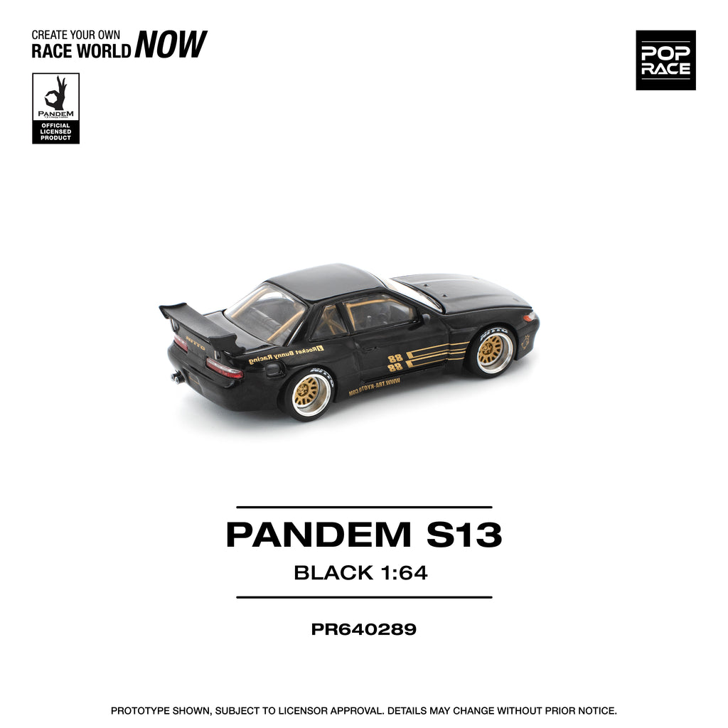 POP RACE 1/64 PANDEM S13 BLACK