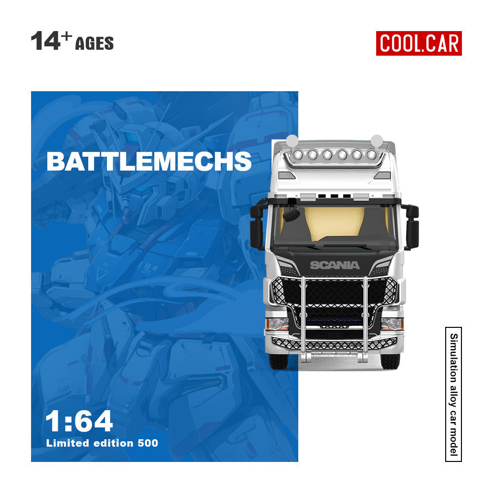 COOL CAR 1/64 Scania Container Truck -RX-78 Mecha