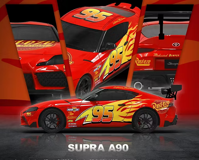 COOL CAR 1/64 TOYOTA SUPRA A90 RAYO MCQUEEN