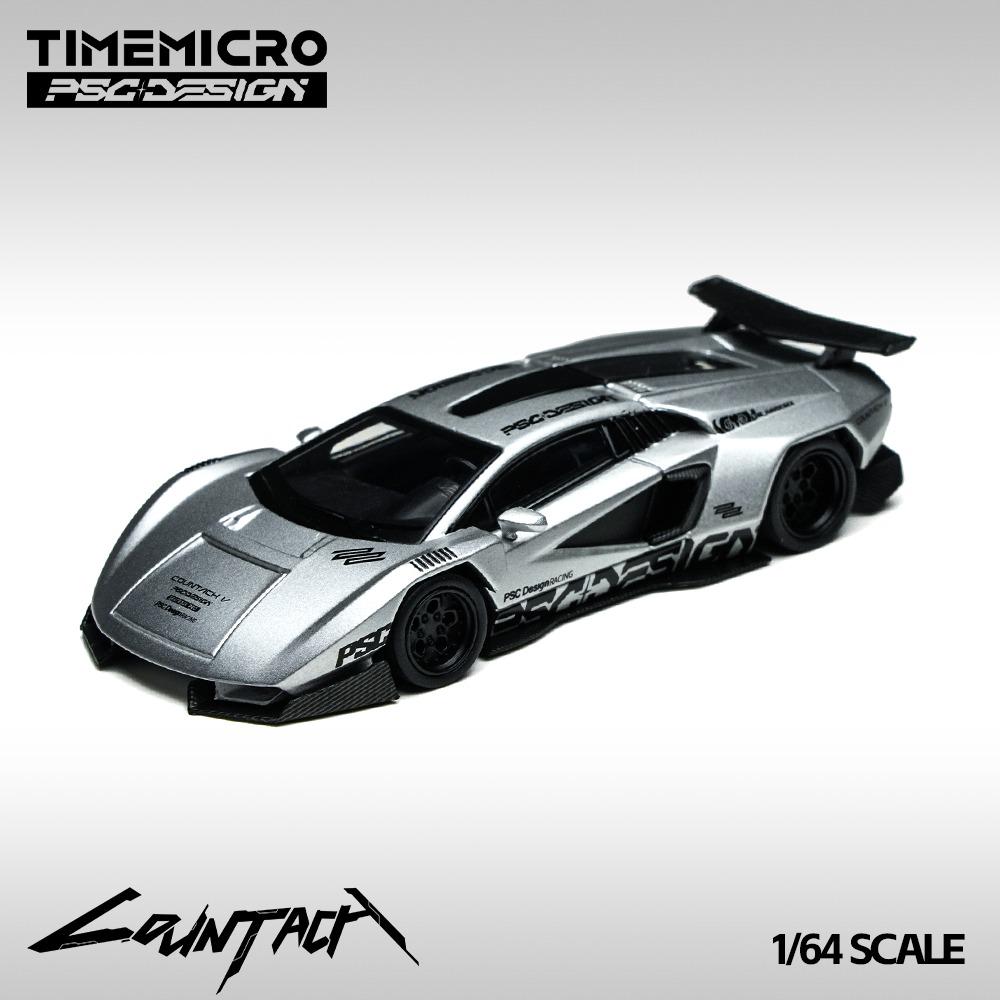 TIMEMICRO X PSC DESIGN 1:64 Lamborghini Countach “V” Ver. Silver